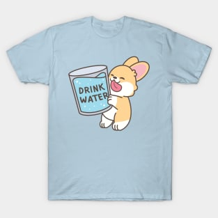 Drink Water Corgi T-Shirt